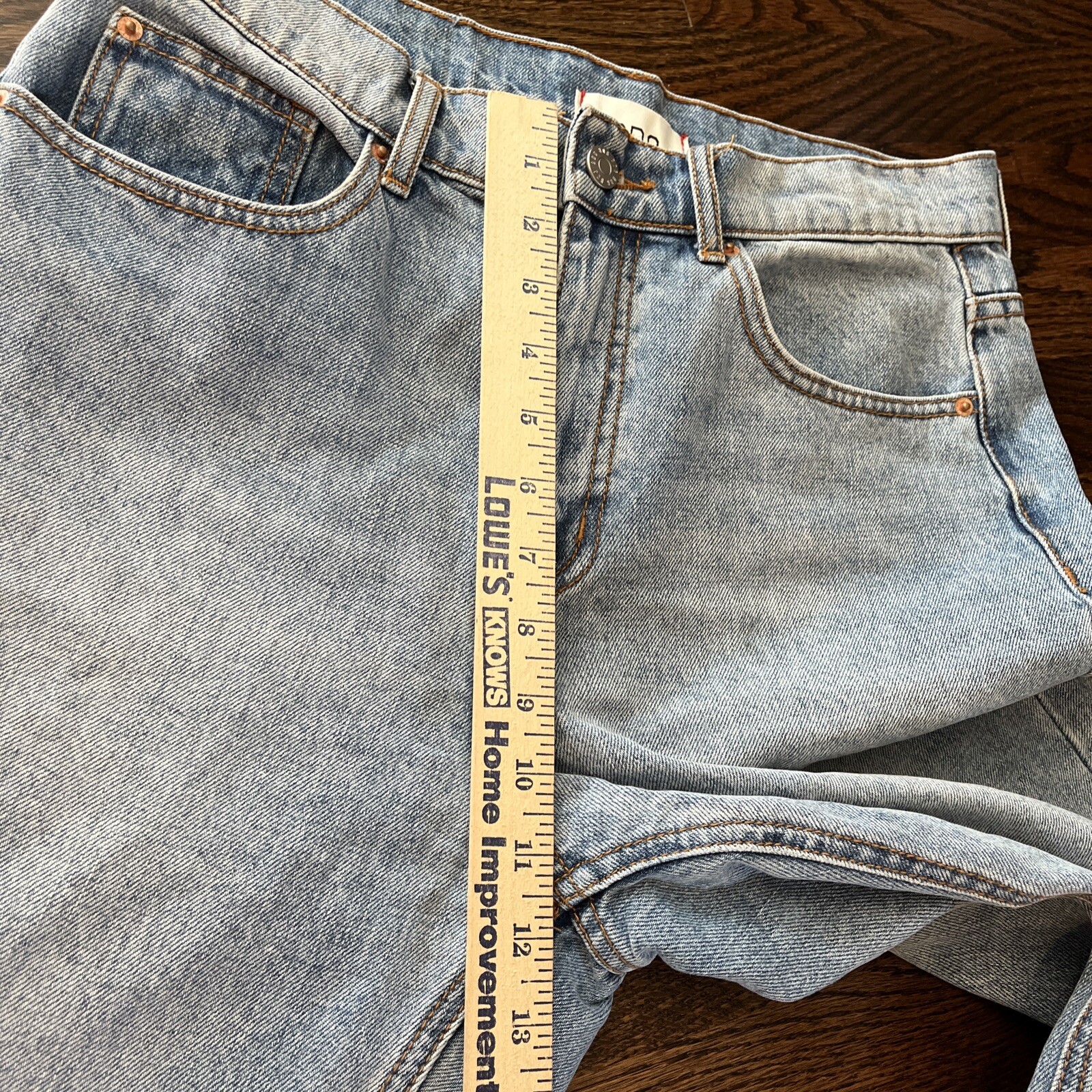 BDG Cowboy Jeans Distressed Denim High Rise Raw Hem Womens Size 29 - View 6