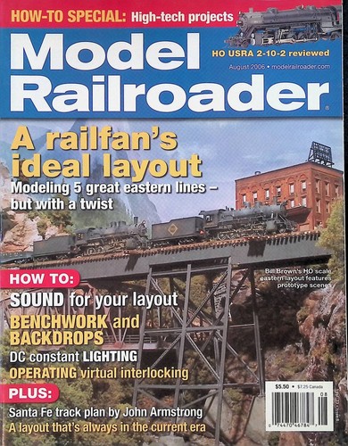 Model Railroader Magazine August 2006 Benchwork and Backdrops