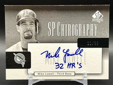 2004 UD SP Chirography Mike Lowell Autograph 21/30 NM+ Marlins Auto Card #CA-ML