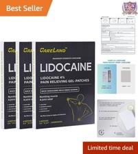 Pain Relief Patch with 4 Lidocaine - 18 Count for Quick Muscle  Nerve Soothing