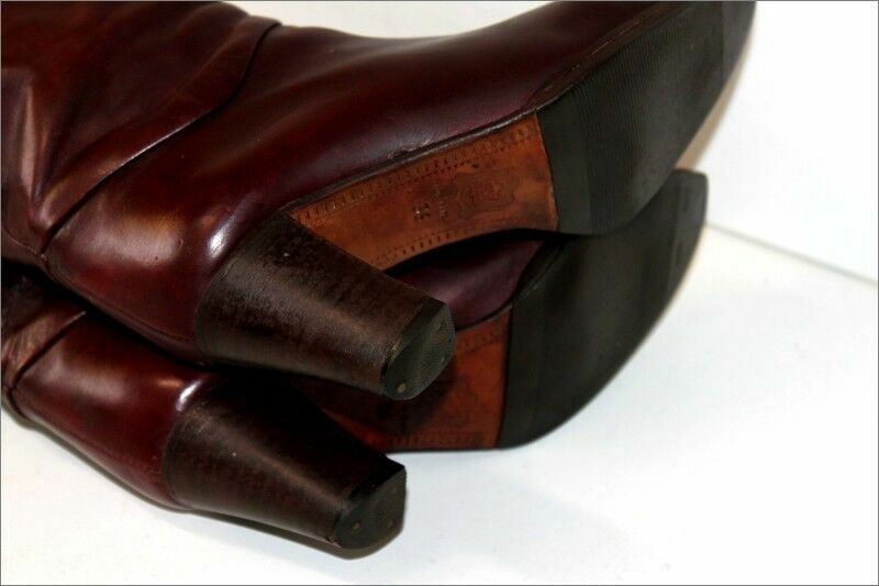 Bottes Vintage Buttazzoni – Taille 36 – Cuir Bordeaux – Talon Cône – Occasion