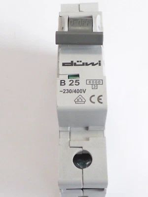 REV RITTER / DÜWI Leitungsschutzschalter 25A B25 1-polig Sicherungsautomat LS-Schalter düwi