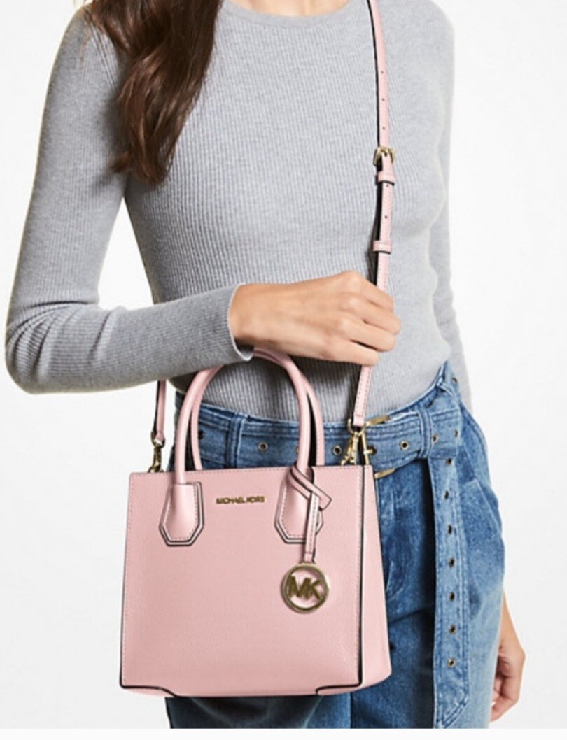 Michael Kors Mercer Medium Saffiano Leather Accordion Crossbody Bag