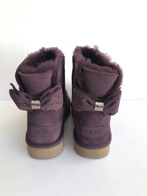 UGG CLASSIC MINI STARGIRL BAILEY BOW PERF PORT BOOT US 11 / EU 42 / UK 9 NIB
