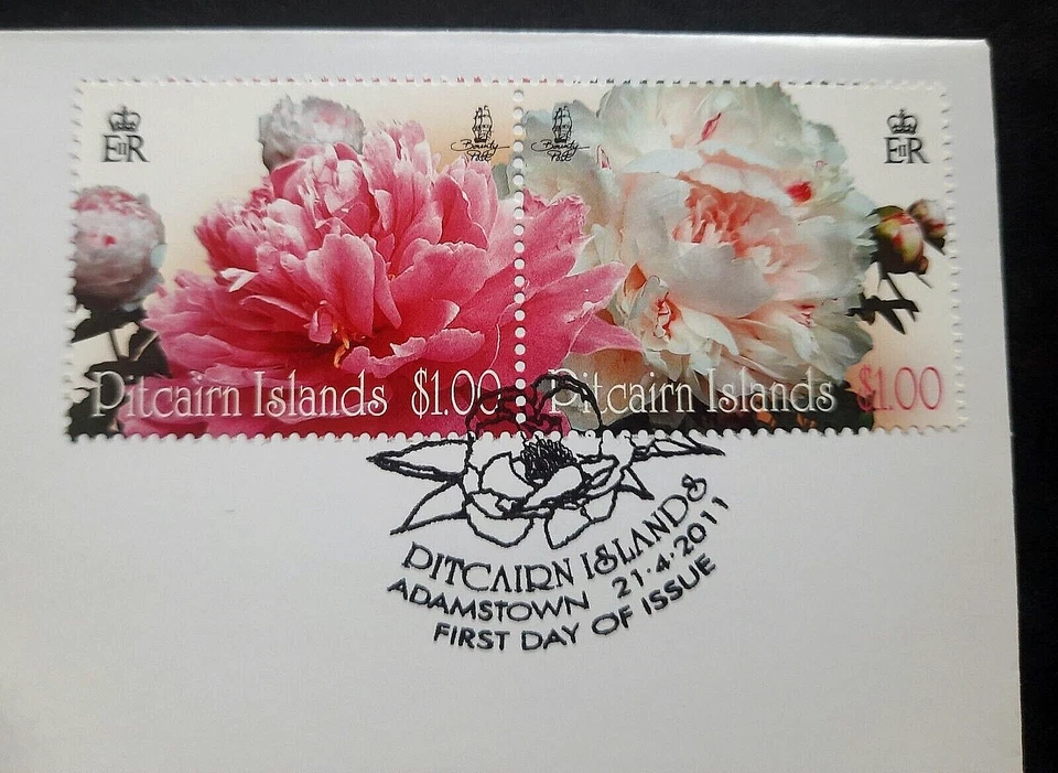 Pitcairn Islands - "PEONY FLOWERS" First Day Cover FDC 2011 - Image 4 of 4