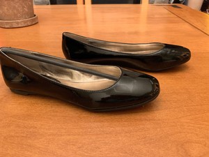 steve madden black patent leather flats