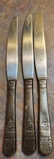 WM Rogers International Flatware Knife Set 3 Butter Knives Antique 1800s