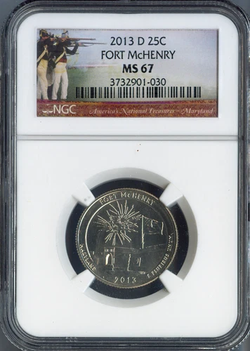 2013-D Fort McHenry Quarter NGC MS67 Quality