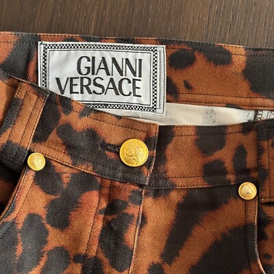 GIANNI VERSACE jeans Animal print size 42 from S/S 1992 | eBay