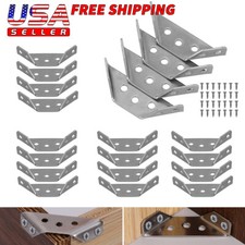 Lot Universal Stainless Steel Furniture Corner Braces Angle Corner Brackets Set