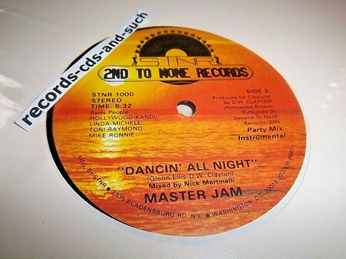 MASTER JAM-DANCIN ALL NIGHT/PARTY MIX-2ND TO NONE-STNR 1000 NEW SEALED VINYL 12" - Imagen 2 de 2