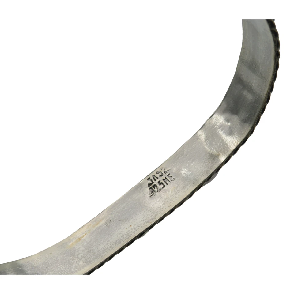 925 Silber Armreif mit Türkis und Karneol - Indianer Schmuck - Damen Modeschmuck - Bild 3 von 3