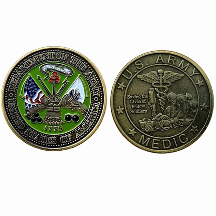 US Military Army Medic Medical Specialist Corps Commemorative Challenge Coin