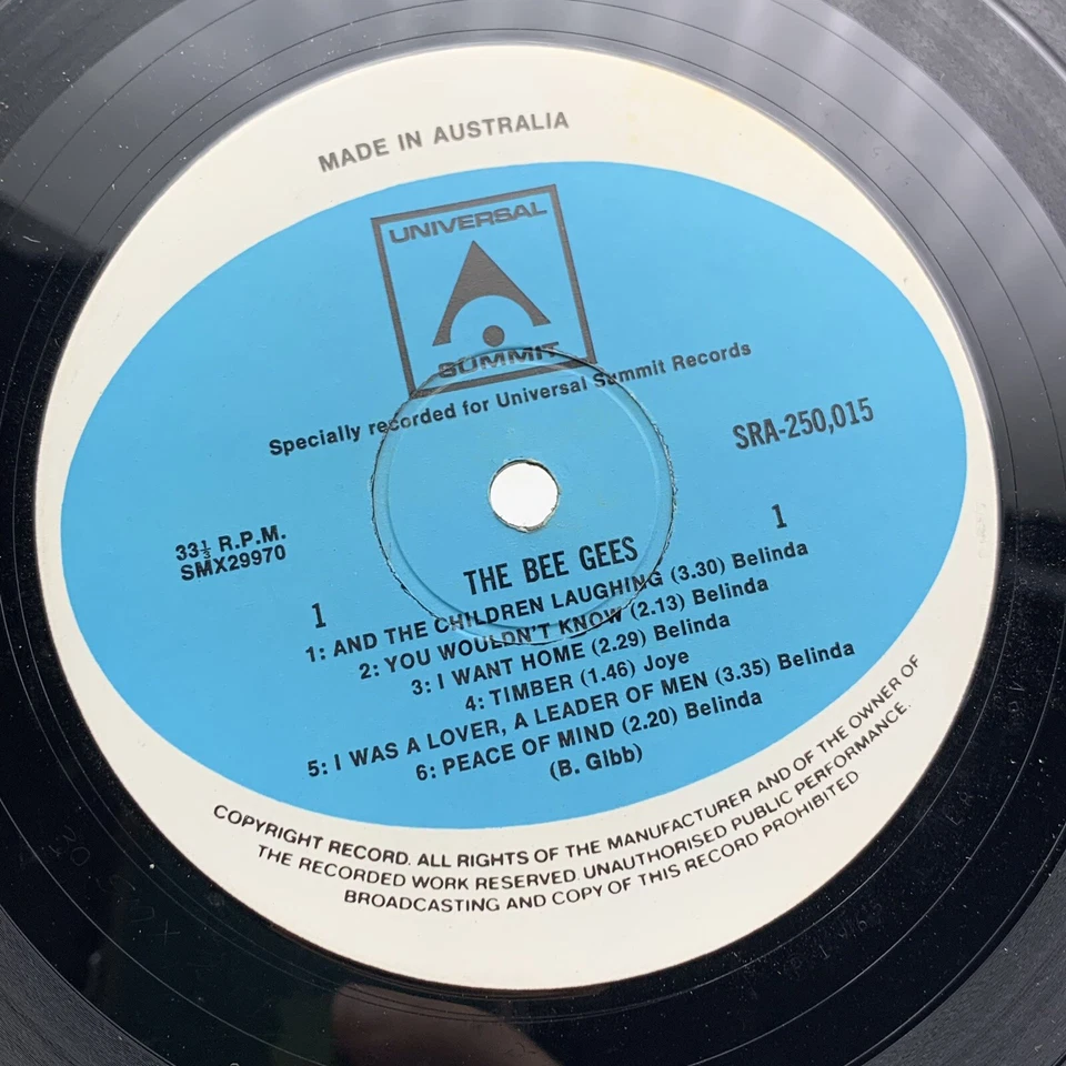 The Bee Gees - Self Titled  - 1972 AUS ORIGINAL PRESS VINYL LP RECORD - Image 3 of 4