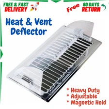 King Frost Magnetic Heat Vent Deflector Adjustable Durable Plastic Floor Ceiling