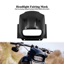 Black Front Headlight Fairing Cover Fit For Harley Fat Bob FXFB 107 FXFBS 18-23