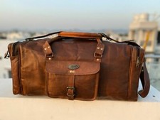 Bag Travel Men's Gym Luggage Vintage Overnight Air cabin Duffel Leather Weekend