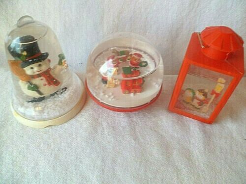 3 snow globes Christmas - winter motifs 8 - 9 cm - Picture 1 of 3