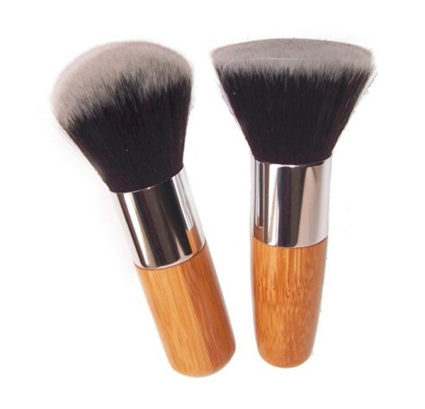 2pcs Professional Soft Flat Top Buffer Foundation Powder