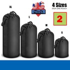 2x S-Xl Dslr Camera Len Pouch Case Bag Cover Neoprene For Canon Nikon Sony