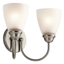 Kichler Jolie 13in 2-Light Bath Vanity Brushed Nickel