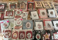 Cross Stitch Cards, Kits & Various Ornament Grouped Sets U-PICK Christmas themed