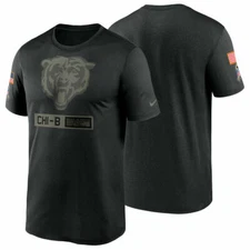 Authentic Nike Chicago Bears Mens NFL Salute to Service Sideline T-Shirt Shirt