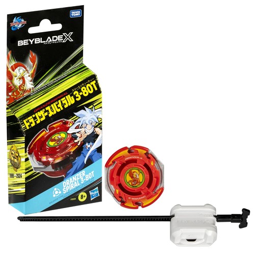 Beyblade X Dranzer Spiral 3 80T Red Spinning Top Battle Toy with Launcher - 第 1/5 張圖片