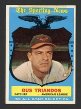 1959 Topps GUS TRIANDOS Baltimore Orioles #568 NEAR MINT (3) *Tape Residue*