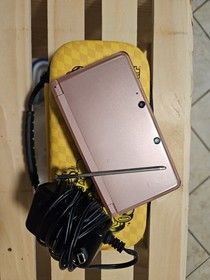 Nintendo 3DS Pink Handheld Console w/ Charger, Stylus, Mario Kart Case, Winx MFP