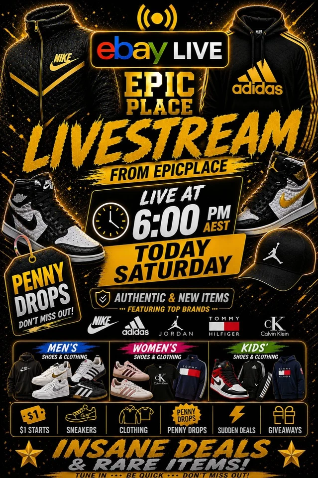 🔥EpicPlace - LIVESTREAM | NEW ARRIVALS | Sneakers and Clothing | $1 Starts