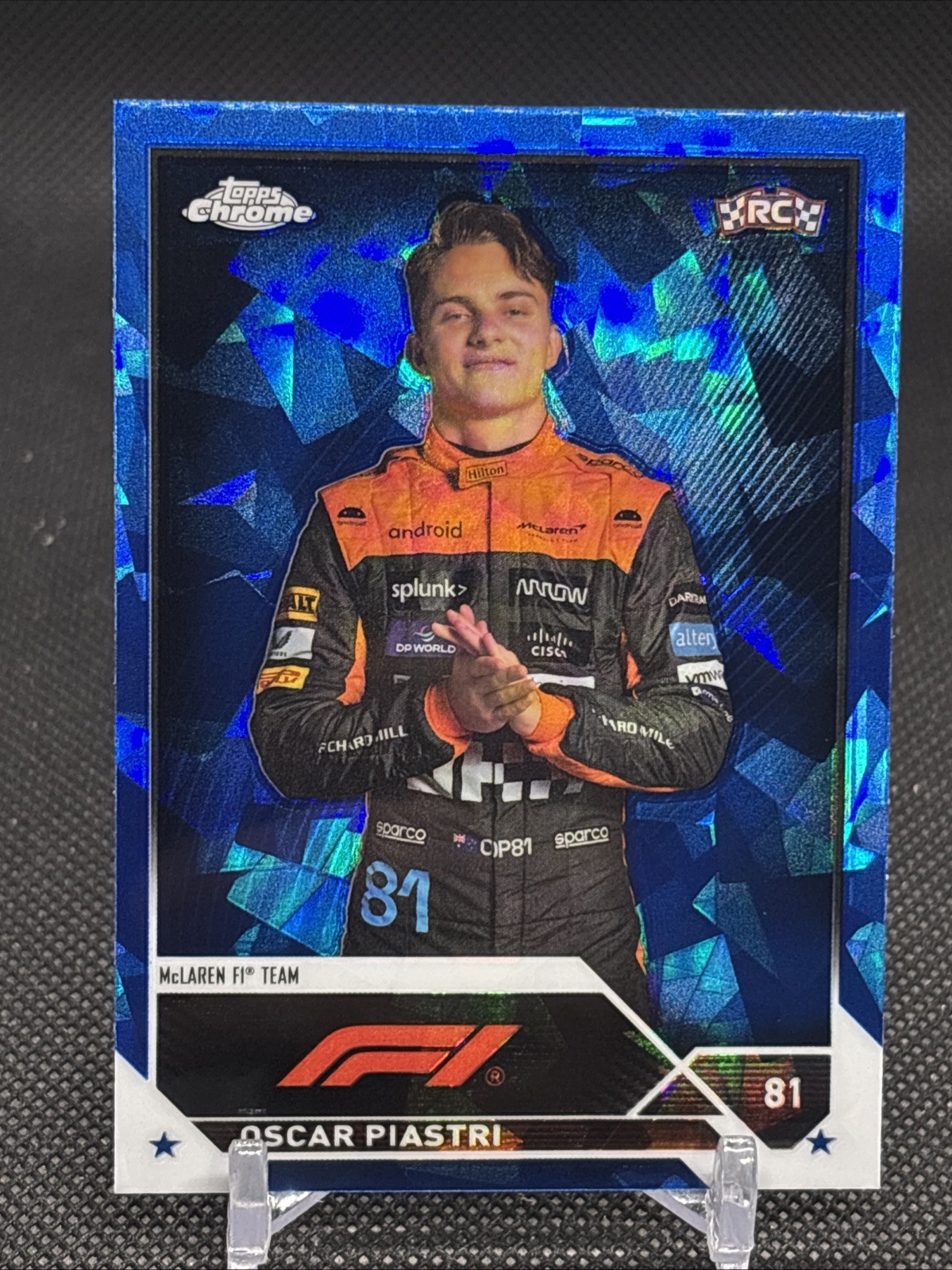 2023 Topps Chrome Sapphire Formula 1 F1 Oscar Piastri Portrait Rookie RC #40