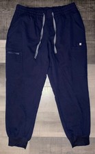 FIGS UMAN NURSE JOGGER NAVY HIGH RISE CARGO SCRUB PANTS WOMENS LARGE PETITE NWOT