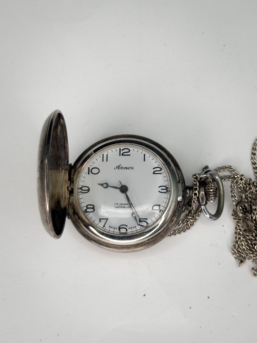 Vintage Arnex 17 Jewel Incabloc Swiss-made pocket watch | eBay