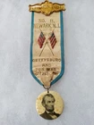 NEWARK NEW JERSEY 1895 GETTYSBURG VISIT GAR CIVIL WAR GRAND ARMY REUNION RIBBON