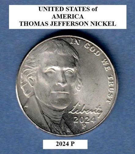 Photo of a 2024-P Jefferson Nickel from an eBay listing that sold on Jul 21, 2026