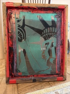 Vintage Silk Screen Printing Frame. Wood, , 22.25" X 18.25" Outside Measurement
