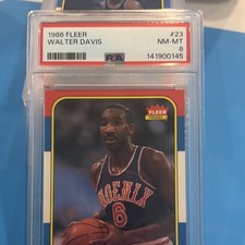Fleer 1986-87 Walter Davis #23 Phoenix Suns Basketball PSA 8 Base Set