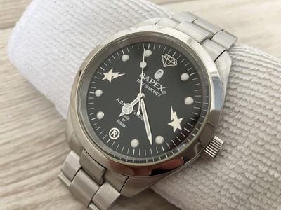 Rare A BATHING APE BAPEX Explorer Big Face Watch Automatic 