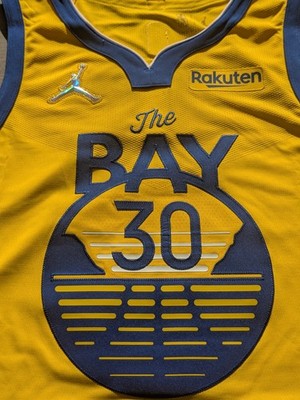 Jordan Stephen Curry GSW Statement 75th NBA Authentic Jersey Yellow 48