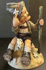 Lot Of 2 TMK3 Goebel Hummel Figurines Mountaineer & Shepherd Boy See Photos