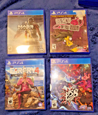 PS4 Lot of 4 Resident Evil 2 & 3, Rage 2, & Dragon Age Inquisition