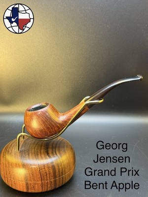 Vintage Georg Jensen Grand Prix Bent Apple Tobacco Pipe