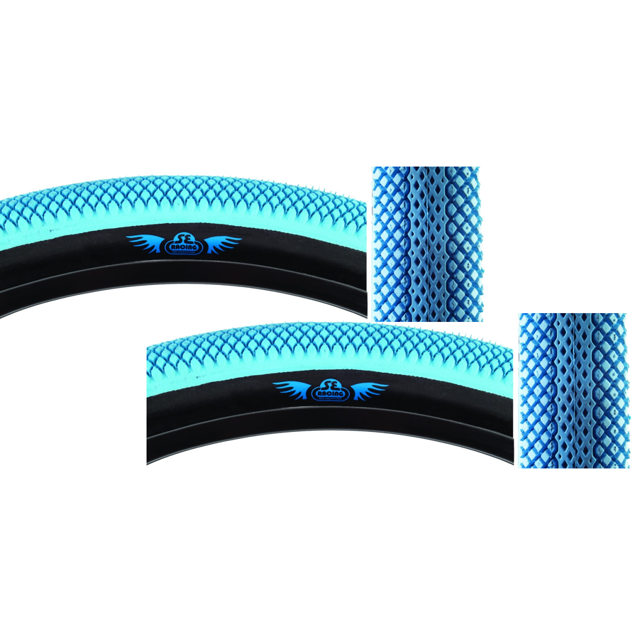 Комплект из 2 велосипедов SE Speedster 29x2.1 Clincher Wire TPI LBu/Черный светоотражающий BMX