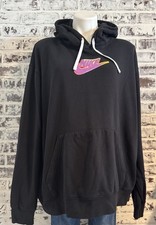 Nike Sportswear Hoodie Mens XXL Swoosh Front and Back Just Do It Blk Sweatshirt