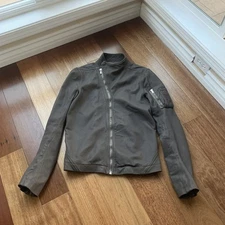 Rick Owens SS10 Globa Backzip Lamb Skin Jacket DNA Dust Men’s Size Medium