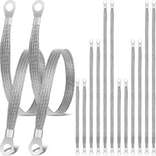 12 Pcs Ground Straps, 10/15/20 Inch Engine Universal Automotive Grounding Cable 