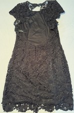 Lulu’s Romance Language BLACK Backless Lace COCKTAIL Dress WOMENS LARGE (DEFECT)