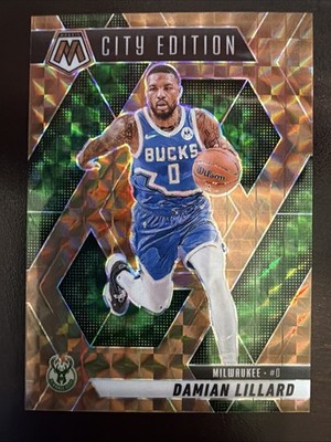 2024-25 Panini Mosaic Damian Lillard #285 City Edition Bronze /75 Bucks