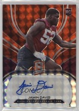 2021 Panini Spectra Rookie Neon Orange Prizm 10/10 Jamin Davis #259 Auto 1t3